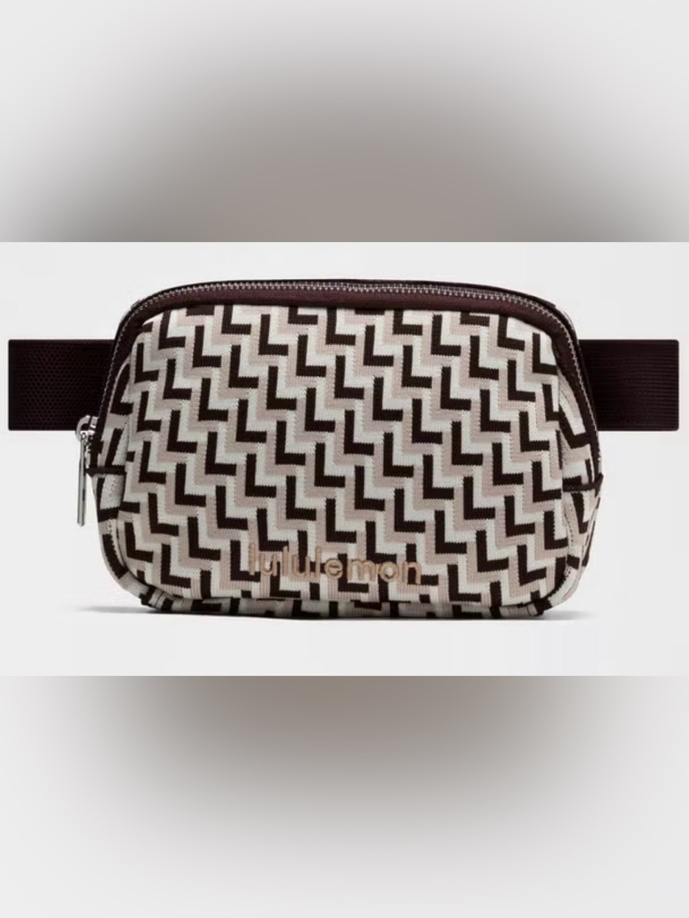Lululemon Everywhere Belt Bag 1L, Brown Monogram Knit